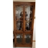 Image 1 : Oriental Detailed Wooden China Cabinet (Cabinet ONLY, Contents NOT Included) - 32W, 18D, 76T 