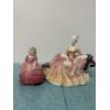 Image 1 : Royal Doulton "Reverie" figurine, smaller figure is Royal Doulton "Rose" figurine. 