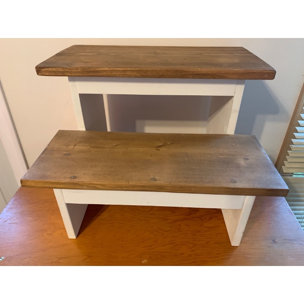 Handmade Step Stool 18"W/13"T