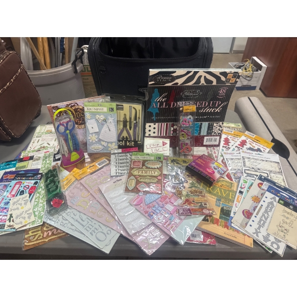 Extensive Scrapbook Collection with Supplies and Tools