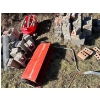 Image 4 : Bricks, 3 x grass catcher bags, Ingersoll Hi-Sweep 38 Lawn Sweeper and a little red tykes wagon. 