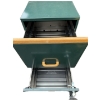 Image 2 : Green Wood Trimmed Locking File Cabinet - 14W, 19D, 27T 