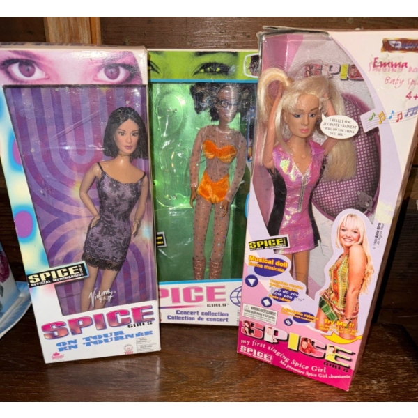 Galoob Spice Girls Concert Collection Scary Spice, Sporty Spice & Baby Spice Dolls w/Box