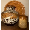 Image 1 : Vintage Ruscha Ceramic Art Vase "Fat Lava" - Made In West Germany 12"Tall