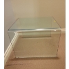 Image 2 : Modern Minimal End Table 22T - Heavy Glass 