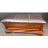 Image 1 : Gorgeous Solid Wood and Leather Bench - 50W, 20D, 20T