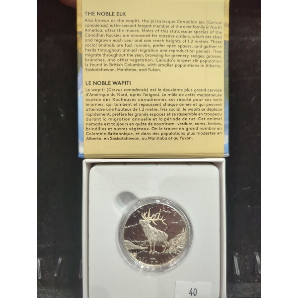 2016 The Noble Elk Proof Silver 99.99% 32.12g