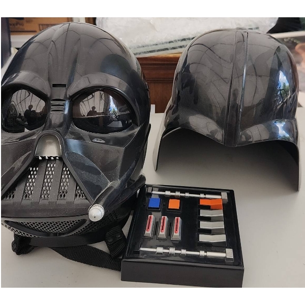 Star Wars Helmets, Monster Head Game, Toy Blaster, and Military Plane Model Lot