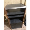 Image 1 : Wooden Audio Equipment Stand with Shelves and Bottom Door