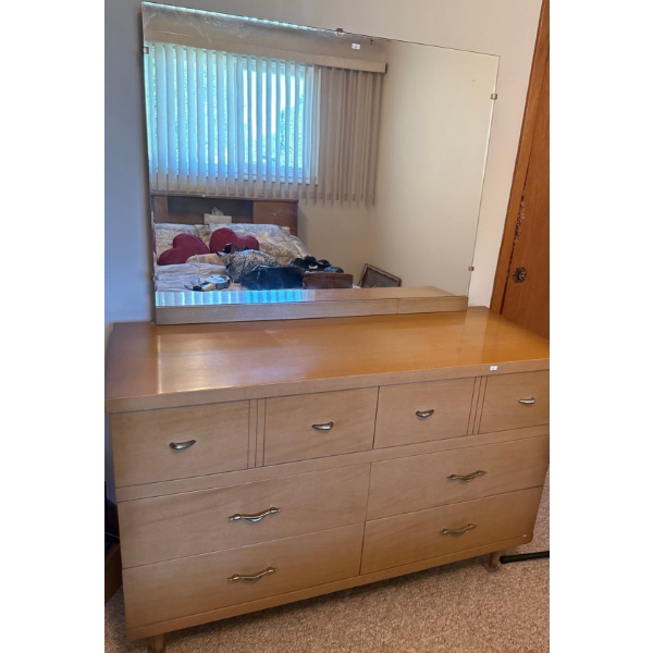 Six Drawered MCM Dresser w/Mirror (matches Privious Set)