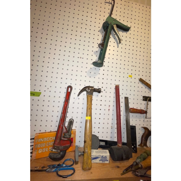 Everything You See Here Minus The Peg Board - Assorted Hand Tools & More 