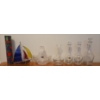 Image 1 : Adorable Metal and Stained Glass Boat, Crystal (Tallest 12T), 'Tiffany Crystal Matches' 