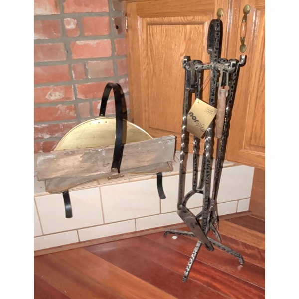 New Fire Tending Tools w/ Log Keep  