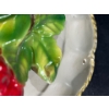 Image 3 : Chalk Fruit, Strawberries on a Round Dish with Gold Colloured Trim 6D