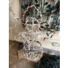 Image 2 : Christmas Yard Decor  Light Up Santa & Snowman w/ Vintage Strings Of Holiday Lights