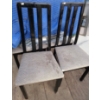 Image 1 : Four Dining Chairs w/ Black Finish and Upholstered Seat 19 W, 19 D, 40 T