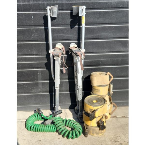 Work Gear Lot – Stilts, Truck Cable & Heavy Duty Strapping
