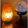 Image 1 : Battery Powered Pedestal Snow Globe 10T w/ Himalayan Salt Lamp 