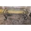 Image 1 : Metal Base w/ Glass Top Coffee Table 39 W, 19 D, 15 T 
