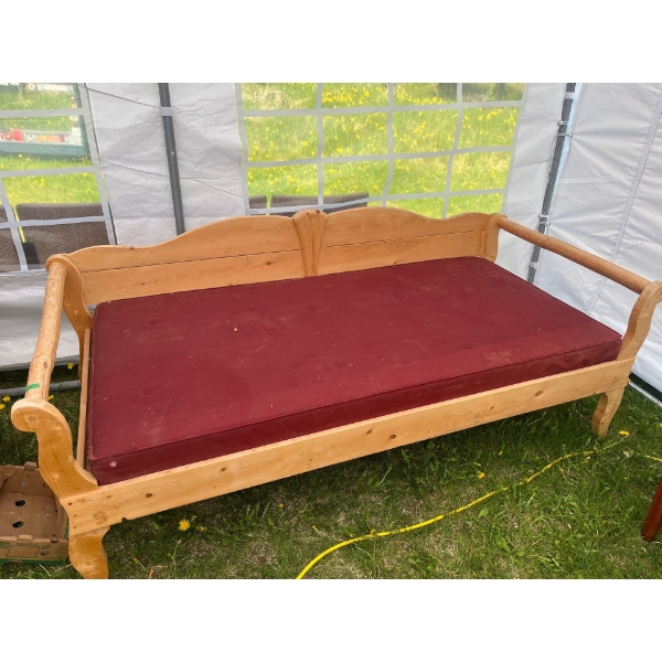 Log Wood Twin Day Bed Frame L80 W37 H32