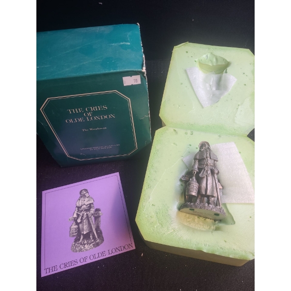 Cries of Olde London Pewter Figurine, Franklin Mint: The Watchman