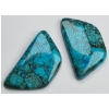 Image 2 : Chrysocolla Pair (56.2 ct total, 36×20.5×5.1 mm)
