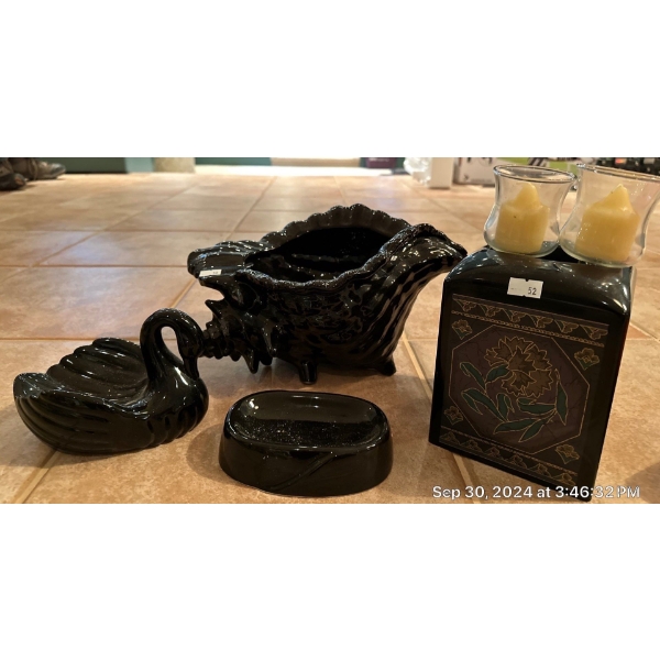 Black Bathroom Decorative Collectibles
