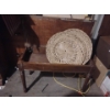 Image 2 : Vintage Oak Piano Bench w/ Decorative Baskets 29x15x18