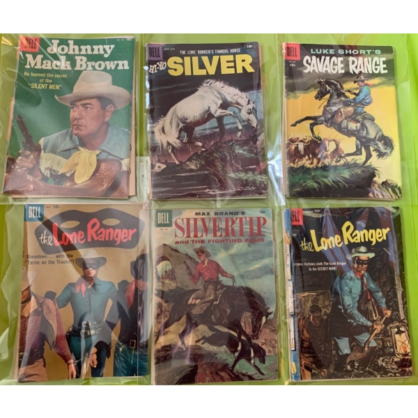 Assorted Vintage Comic Collection - Silver The Lone Ranger & More 12 Count