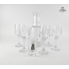 Image 2 : Vintage Cut Crystal Stemware And A Matching Decanter 8''INCHES HEIGHT , Coasters Floral Design