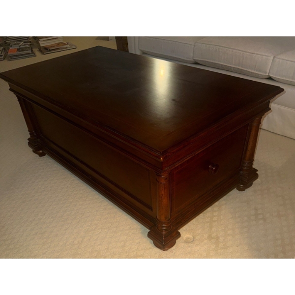 Vintage Thomasville Fredericksburg Mahogany Coffee Table 48x26x20