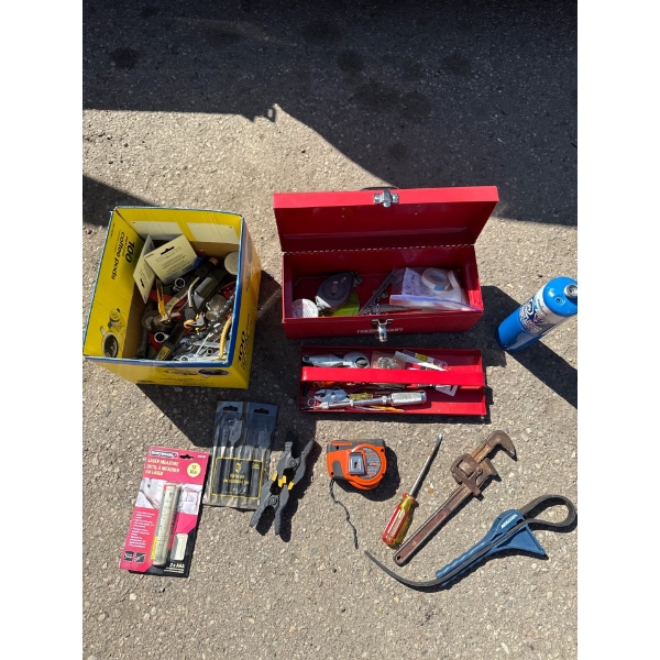 Assorted tools w/craftsmen tool box