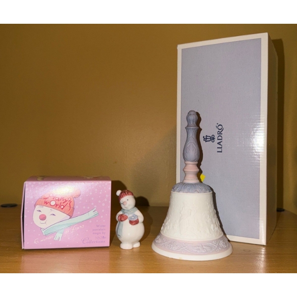 Nao Snowman 3 T, Lladro Bell 7 T
