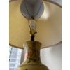 Image 3 : Vintage XL Chinoiserie Style Table Lamp ft. Floral Bird Motifs & A Fabric Shade 32T