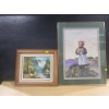 Image 1 : Mountain Scene Painting 15 X 13, Signature Illegible and Anne of Green Gables Print 7 X 22