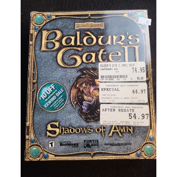 Baldur's Gate II Shadows of Amn PC CD-ROM Game 