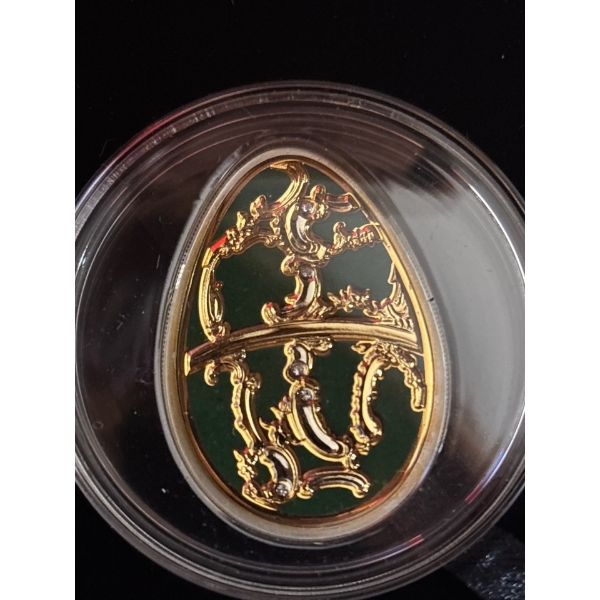 2013 $5 Imperial Eggs in Cloisonné (Green) - Pure SIlver Coin