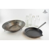 Image 1 : Rustic Steel Pan 10''INCHES WIDTH And Metal Bowl 15''INCHES WIDTH.