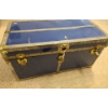 Image 1 : Antique Steamer Trunk w/ Key 34 w, 16.5 d, 17.5 h