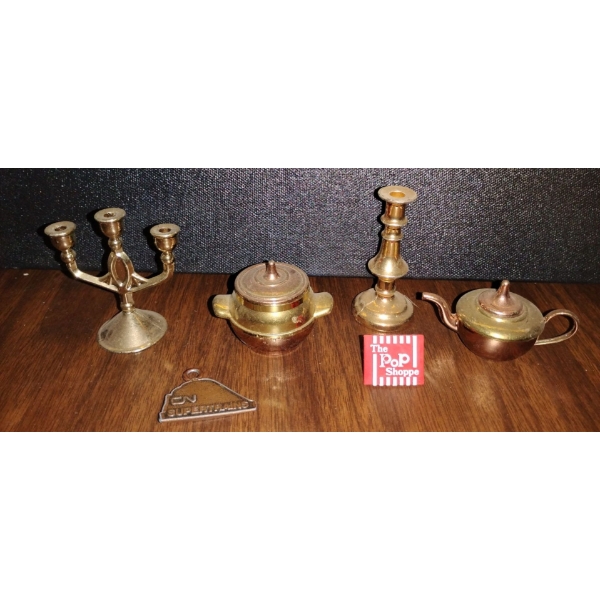 Assorted Antique Smalls - Brass Miniatures Figurines & More 1.5T
