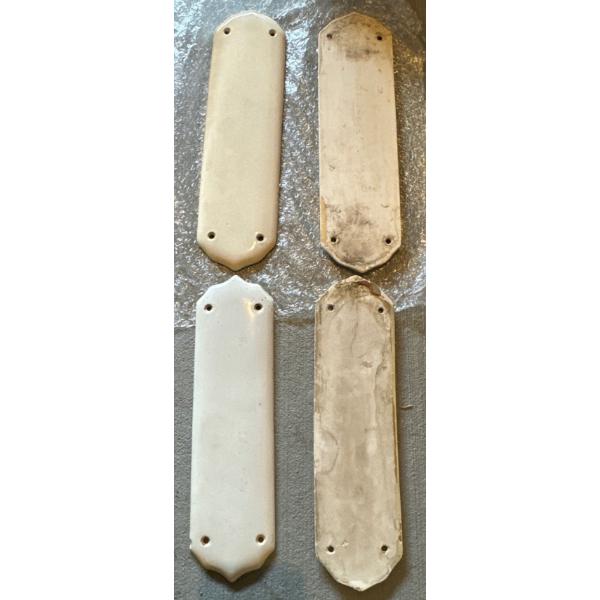 Plain White Finger Plates  - 14 Total