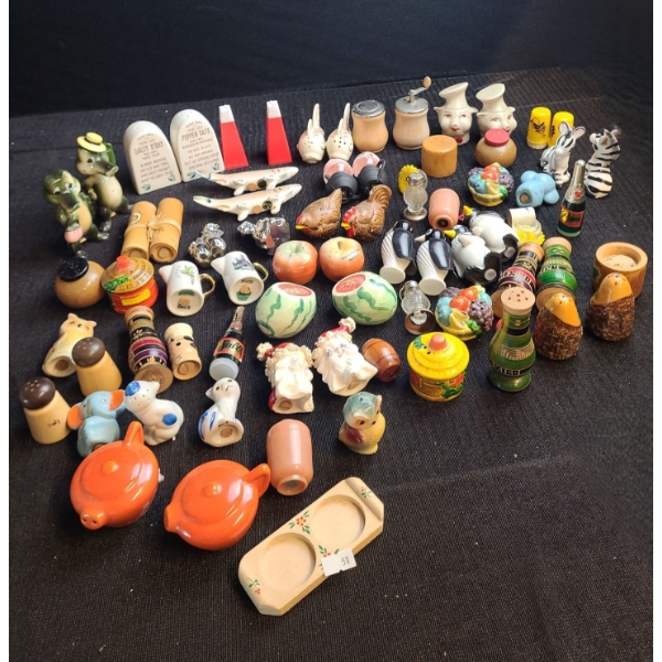 Vintage Salt and Pepper Shakers, Assorted Designs (Selection 2)