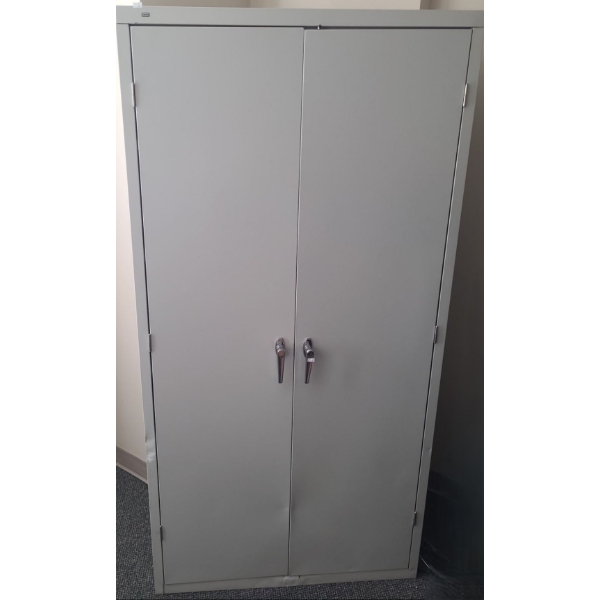 Metal Storage Cupboard w/ 6 Shelves, Keys Not Included, 36 W, 18 D, 72 T