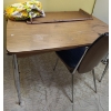 Image 2 : Laminate Dining Table 47 W, 36 D, 30 T and Vinyl Chair 18 W, 17 D, 36 T 