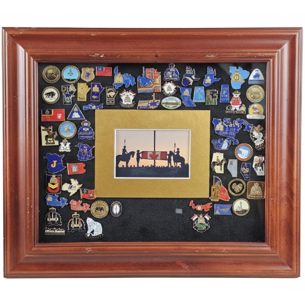 RCMP Career Pins , Collected Over The Years, Classically Displayed