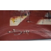 Image 4 : Abstract of Figures Walking w/Supplies, Artist Illegible,  28 x 25  Paint Print on Canvas