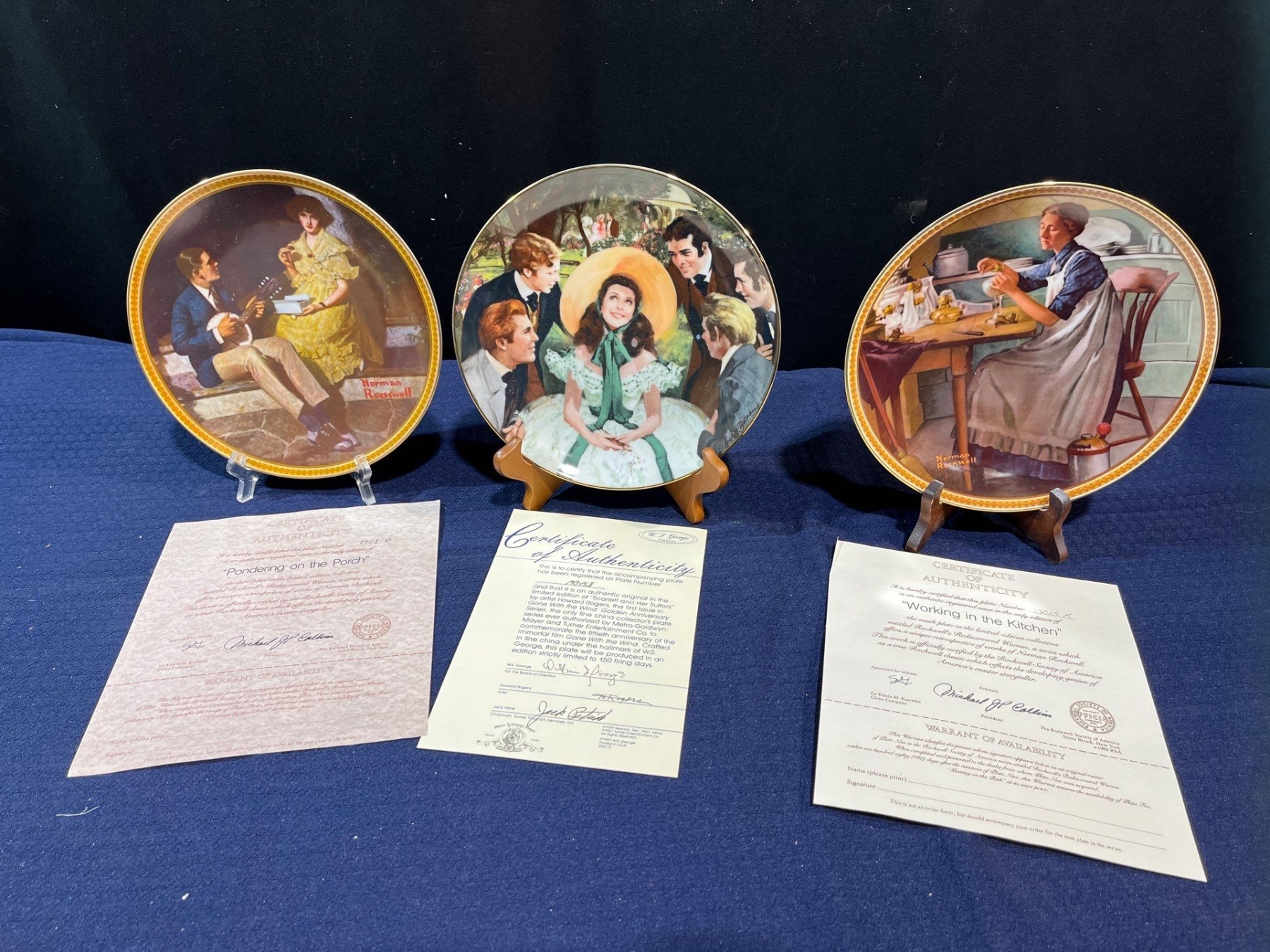 3 Plate Collection Set of Three Collectors Plates with original boxes and COA - Beck ...