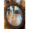 Image 5 : Ornate Bronze Wall Mirror 14T w/ Antique Landscape Art 