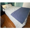 Image 2 : Double Sleigh Bed W/ Two Side Tables with Two Drawers (Memory Foam Mattress included)