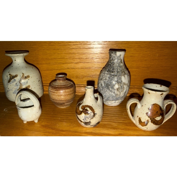 MIniature Stonewear Pottery Vessels 2"Tall
